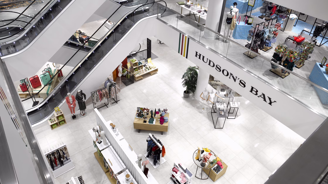 Hudson's Bay vanaf de bovenste verdieping