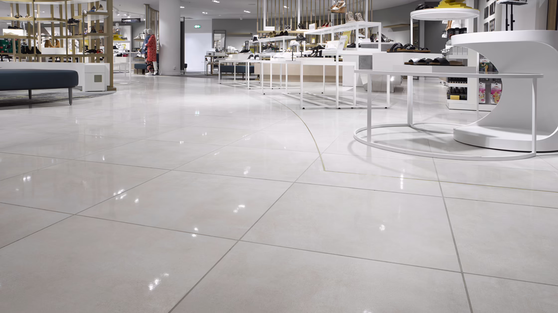 Hudson's Bay witte tegelvloer